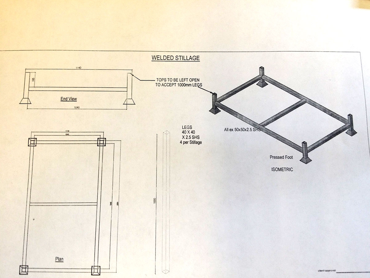 Heavy Duty Stackable Steel Stillage 1040mm wide, 1900mm long, 1050mm high - Image 5