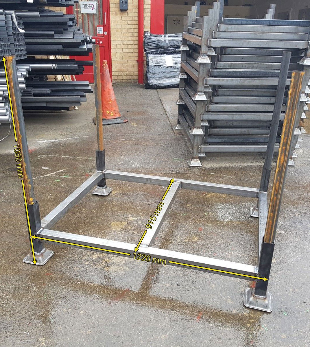 Heavy Duty Stackable Steel Stillage 915mm wide, 1220mm long, 1050mm