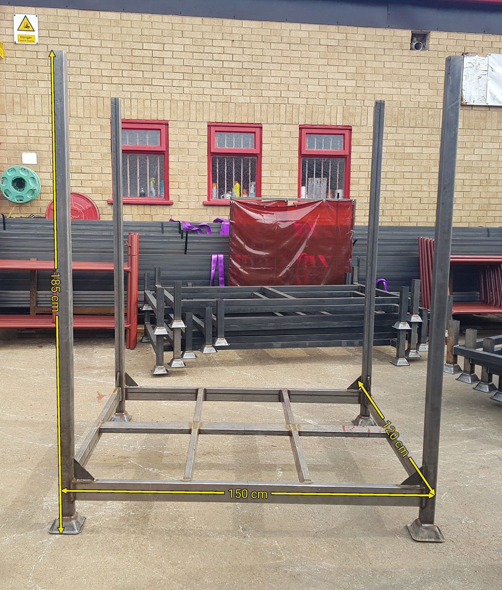 Heavy Duty Stackable Steel Stillage 1500mm wide, 1200mm long, 1850mm
