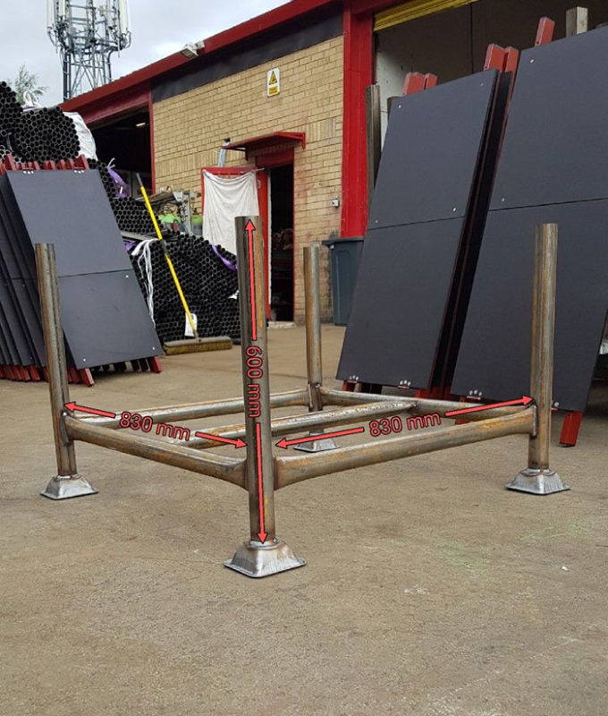 16 Heavy Duty, Stackable Steel Stillages 40" wide, 40" long, 26" high