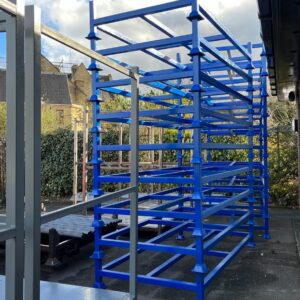 Heavy Duty Stackable Steel Stillage 2M Int wide, 1M Int long, 1M Removeable Posts