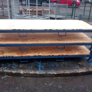 Heavy Duty Stackable Stillage with Ply Lined Base 2.4M x 1M x 2M Rem Posts